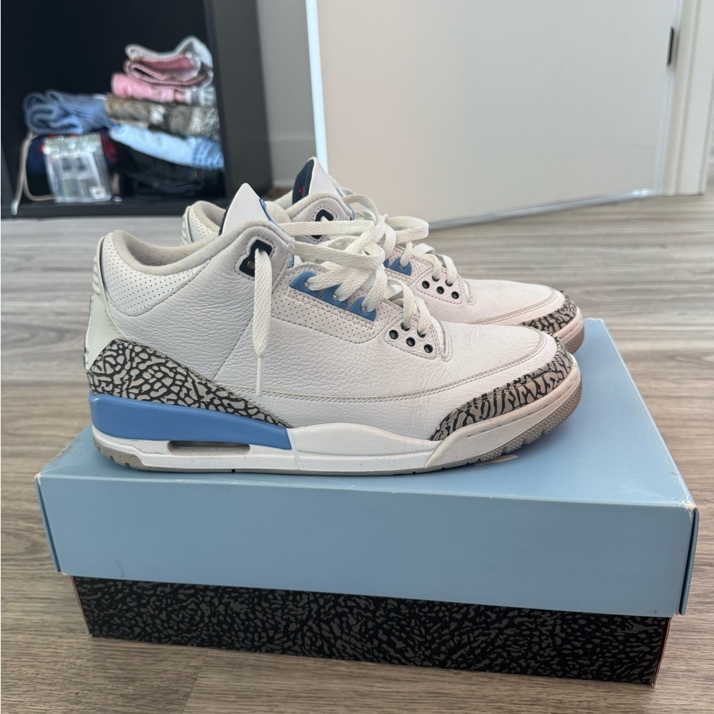 White and Blue Sneakers with Elephant Print